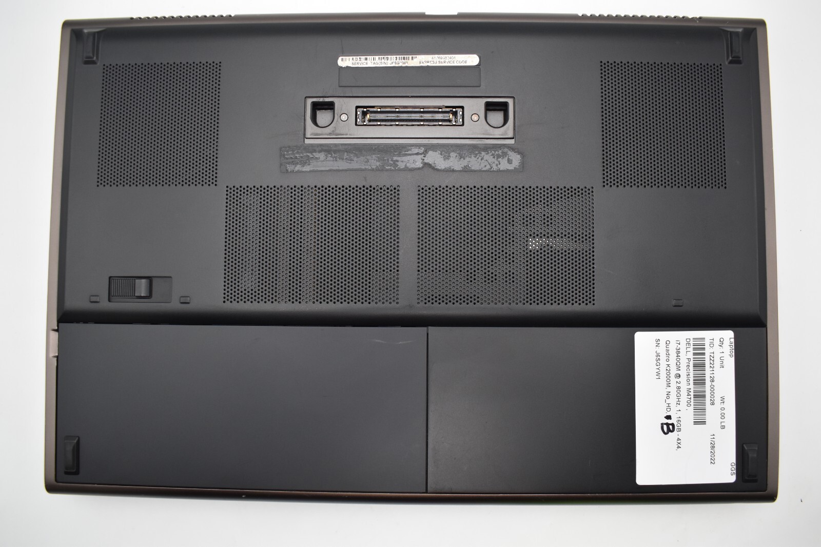 Dell Precision M4700 Laptop i7-3840QM 2.80GHz 16GB RAM 256GB SSD Win 10 K2000M