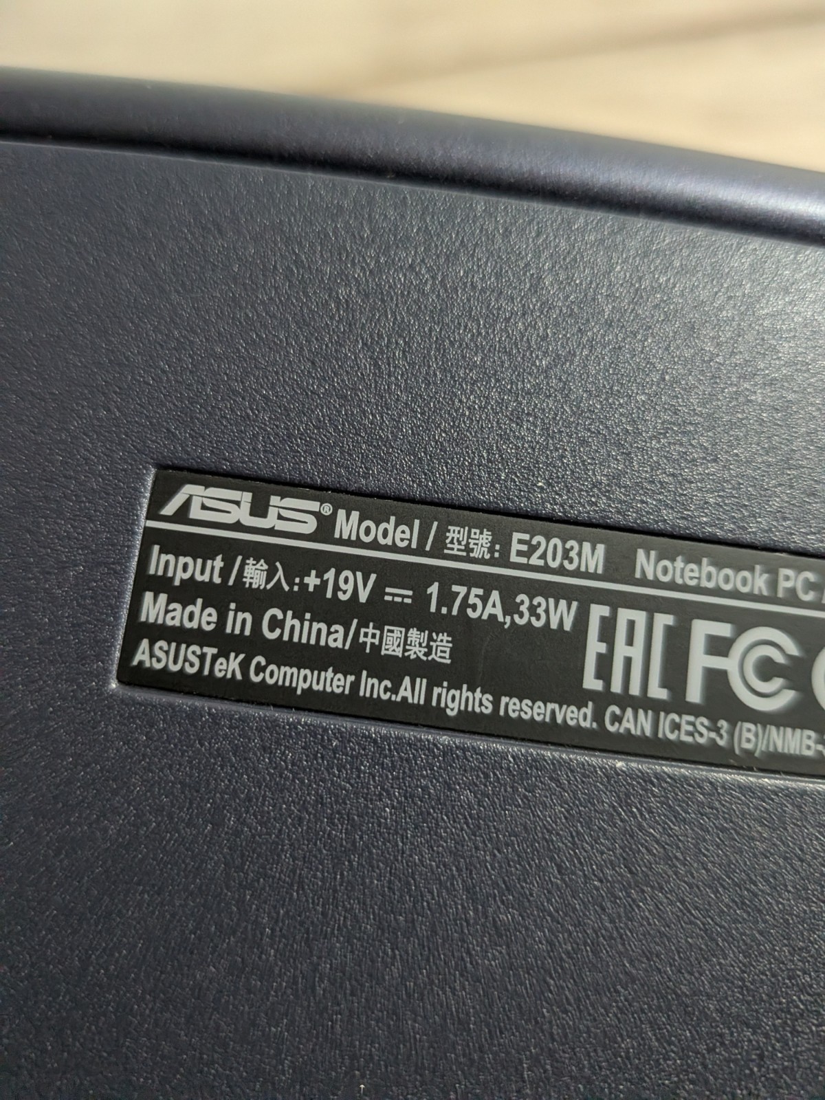 ASUS E203M Laptop | Intel Celeron N4000 | 4GB RAM | 30GB Hard Drive |