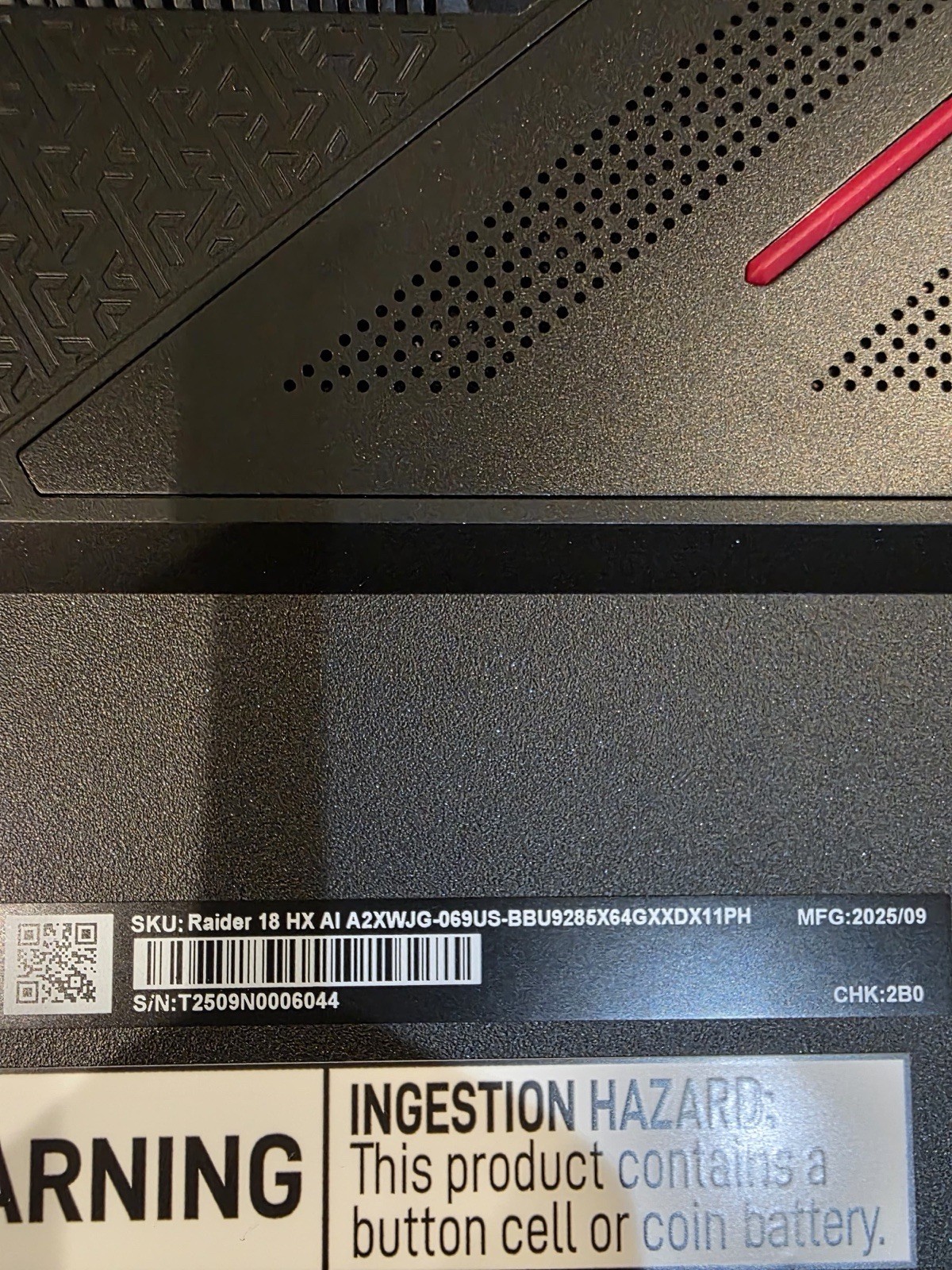MSI Raider 18″ RTX 5090 Gaming Laptop – Intel Ultra 9 285HX – 64GB DDR5 – 2TB
