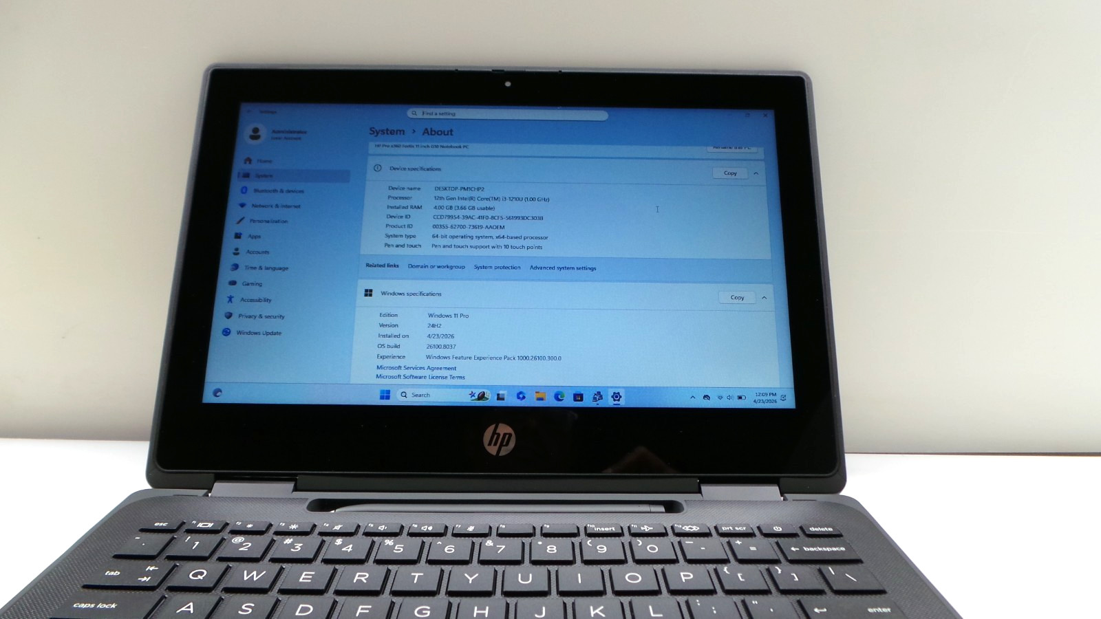 HP Pro x360 Fortis G10 | 11″ | i3-1210U | 4GB 128GB NVMe SSD | Stylus