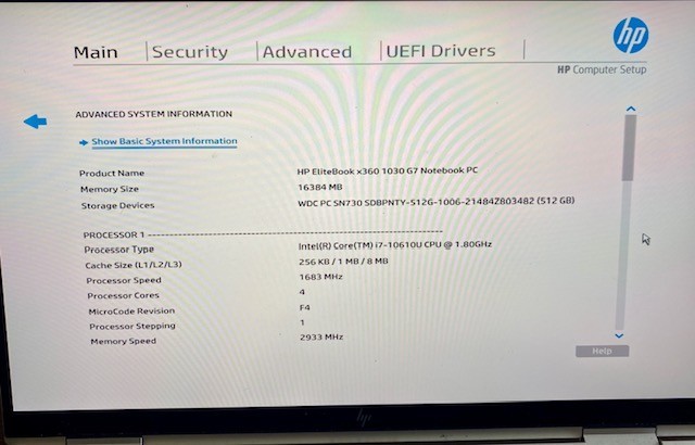 HP EliteBook x360 1030 G7 i7 i7-10610U 1.80GHz 16GB RAM 512gb SSD