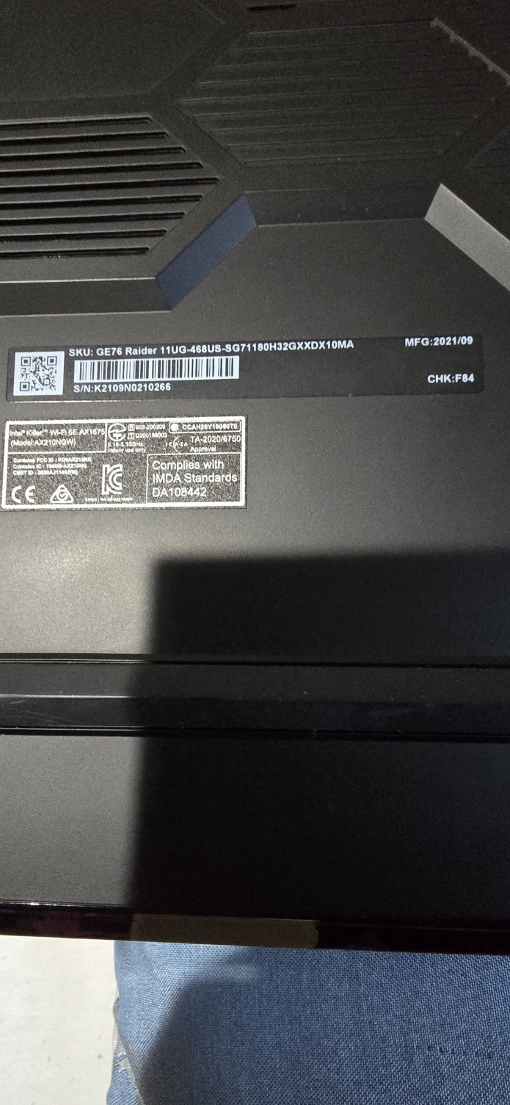 MSI GE76 Raider Gaming Laptop i7 11800h RTX 3070m