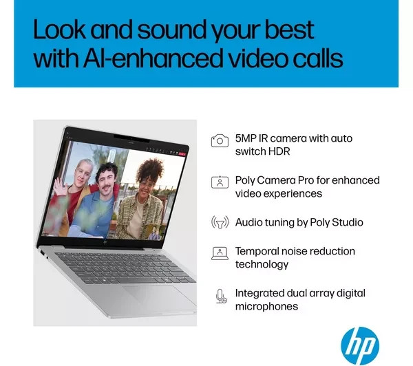 HP OmniBook 7 AI 14″ OLED Laptop 14-fr0501sa Intel Core Ultra 7 16GB RAM 1 TB