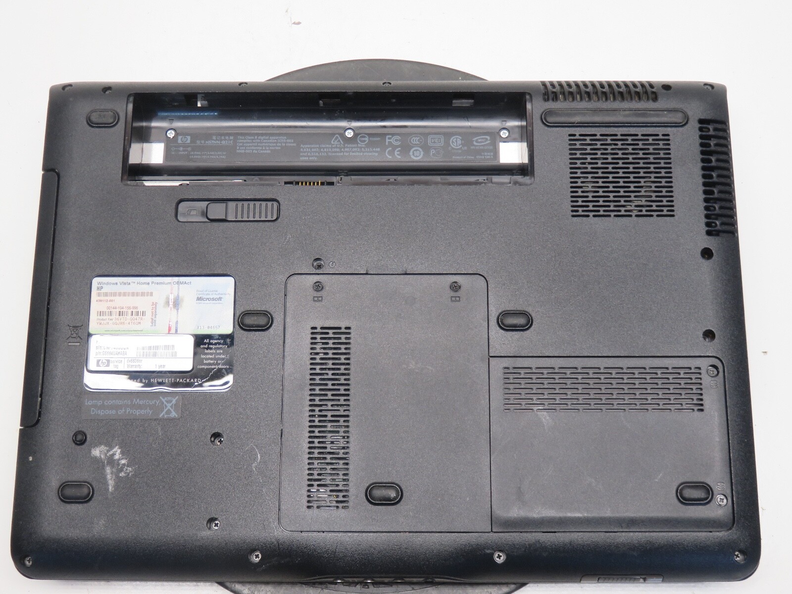 HP Pavilion dv6500 DV6636NR AMD Turion 64 X2 TL-50 1900MHz 2GB NO HDD No Batt