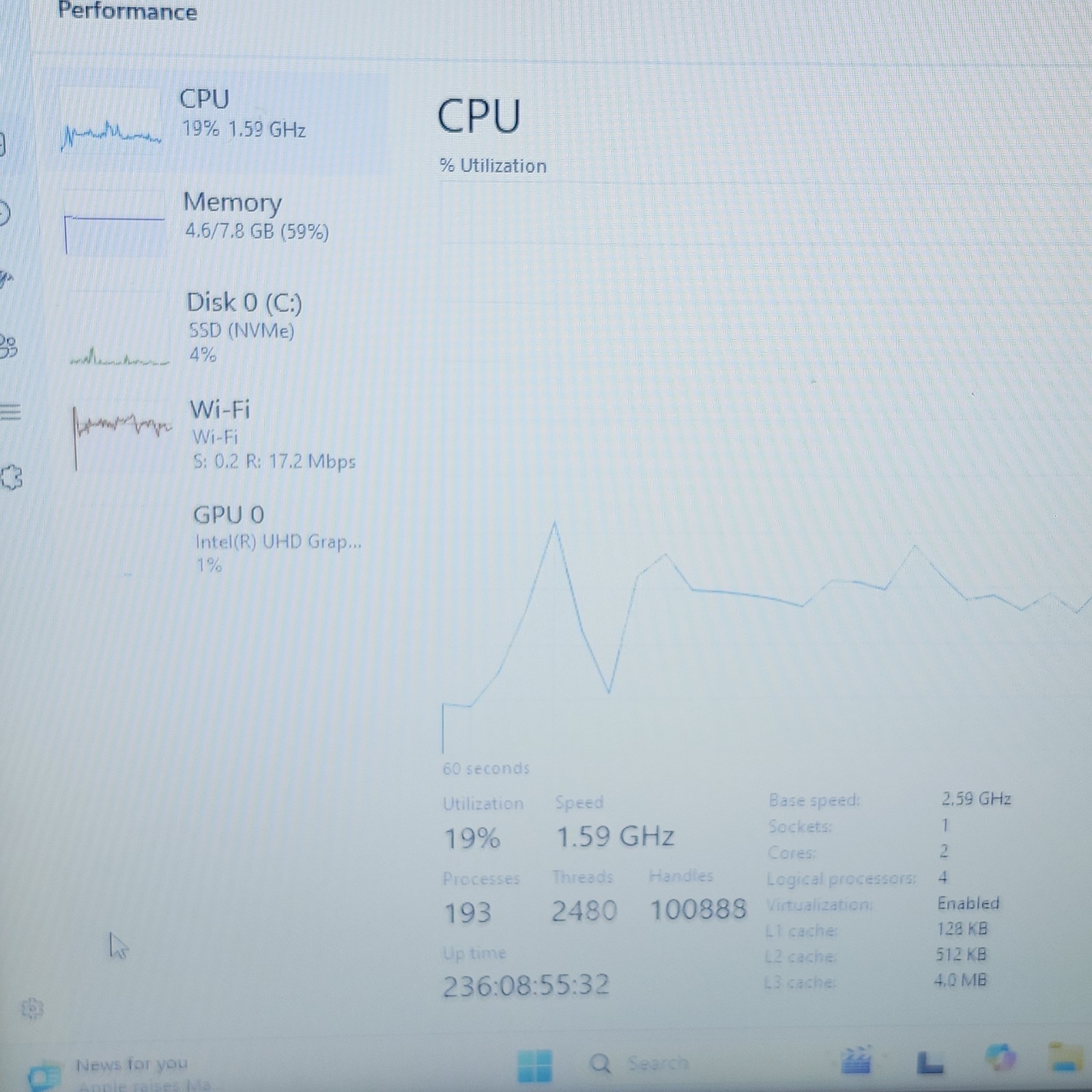 Lenovo IdeaPad 15IML05 15.6″ i3-10110U 2.1GHz 8GB RAM 256GB SSD Intel UHD