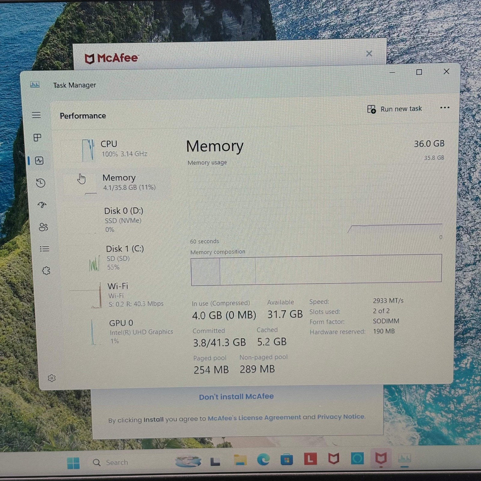 Lenovo IdeaPad 1 15IJL7 Intel Pentium Silver N6000 512GB 36GB Blue