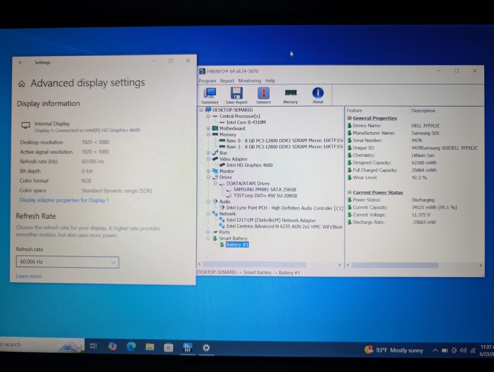 15″ Dell Latitude E6540 | i5 4th 16GB RAM 256GB SSD | FHD Backlit | Win 10 DVD