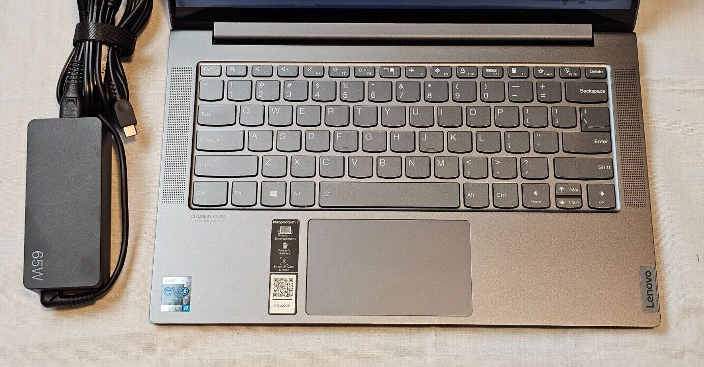 Lenovo Ideapad Slim i7, 16GB Ram, 1TB, 14″ FHD Touchscreen, FPR Grey 82a6000fus