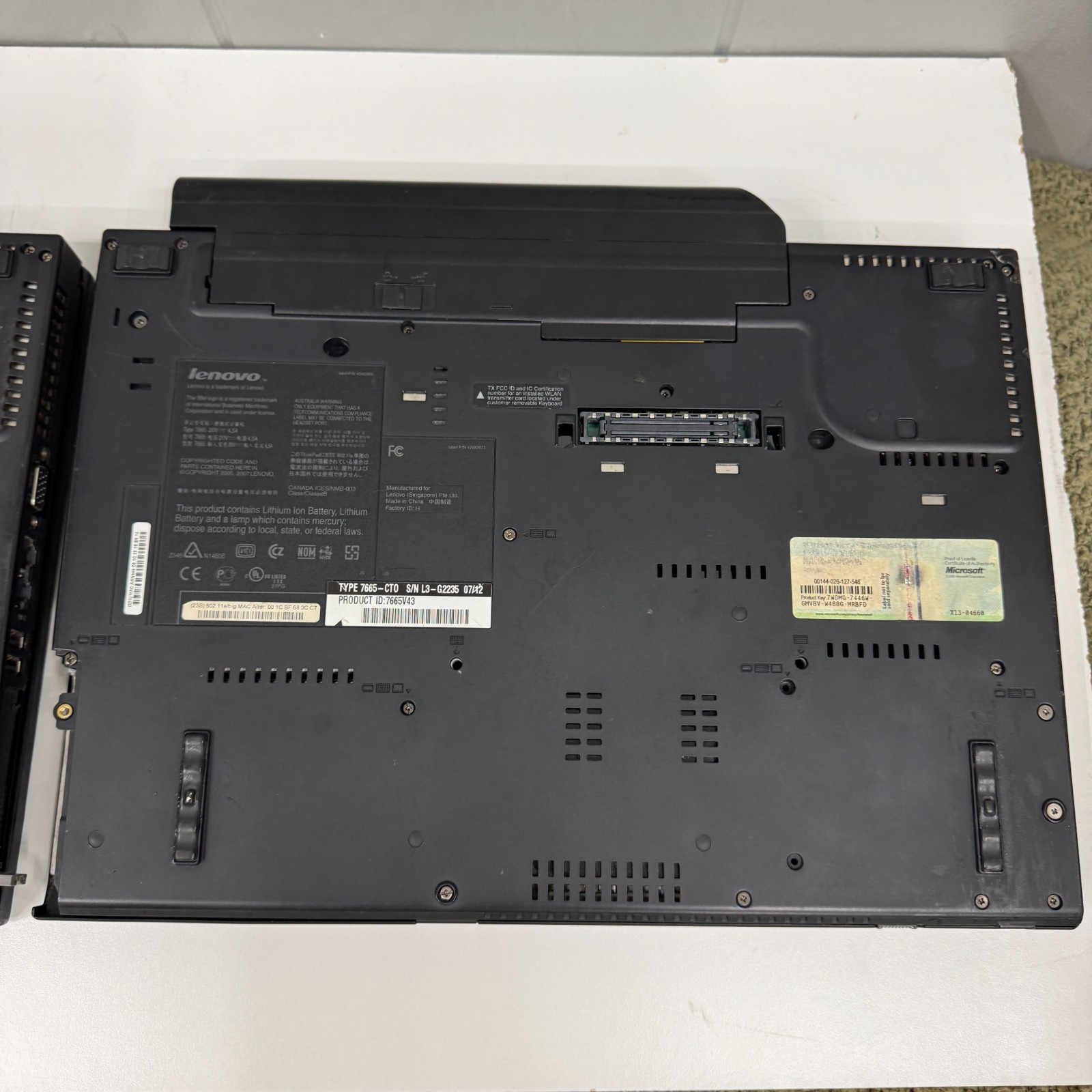 Lenovo ThinkPad T61 No HDD No Charger Set of 2 For PARTS ONLY UNTESTED | READ