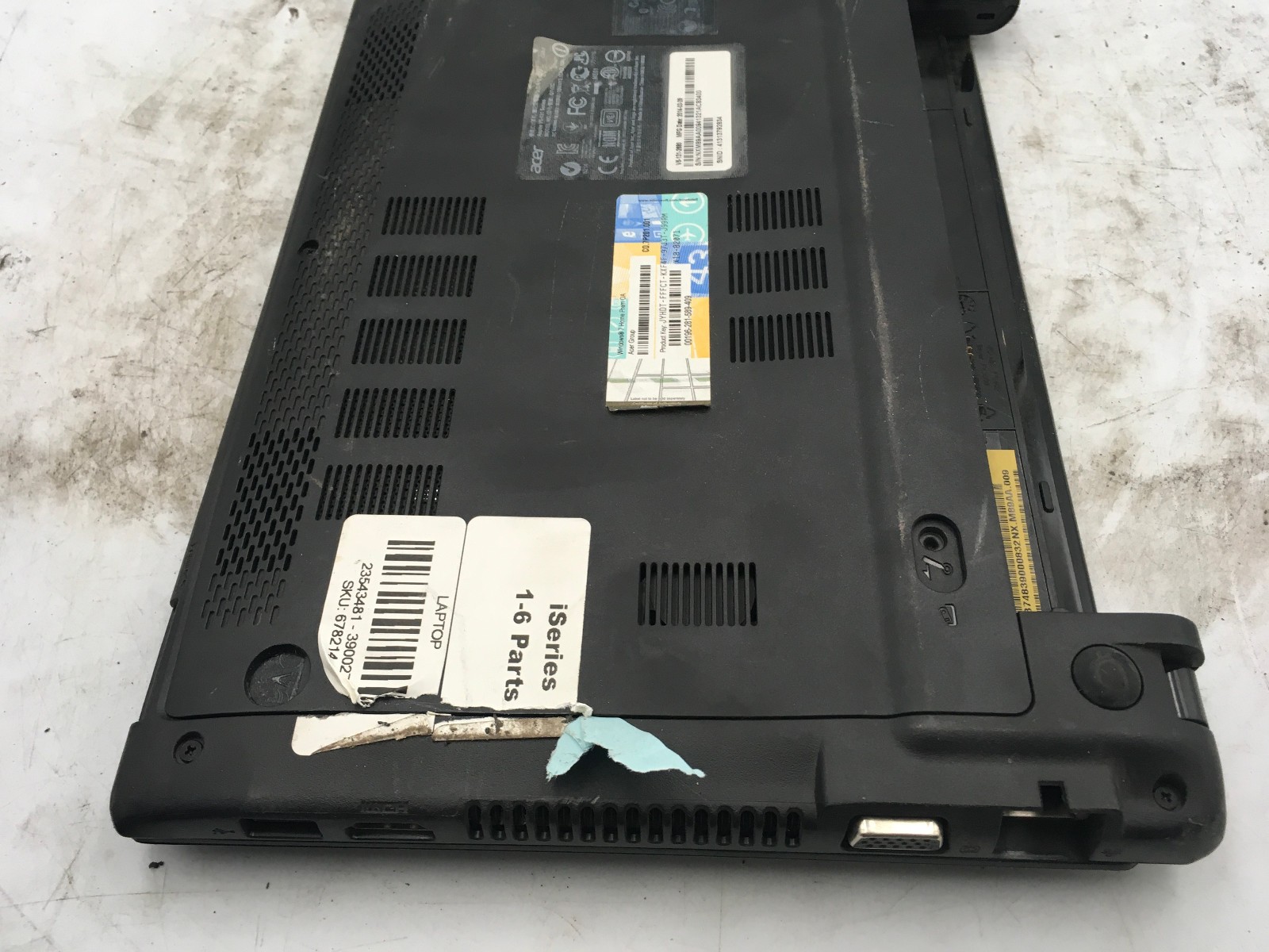 ACER ASPIRE V5 131 – FOR PARTS/NO BOOT – INTEL CELERON 1007U – NO RAM – READ -BB