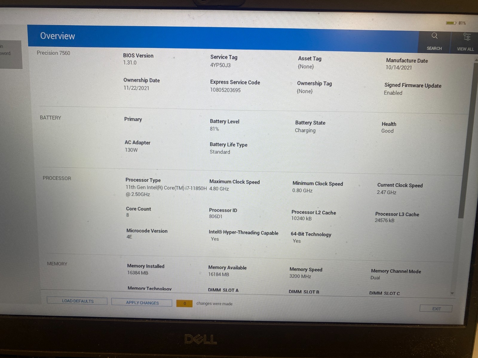 HP ZBook Fury G8 i7-11800H 24GB RTX A3000 W/HP G5 Dock & AC NO SSD/OS *NEW BATT*