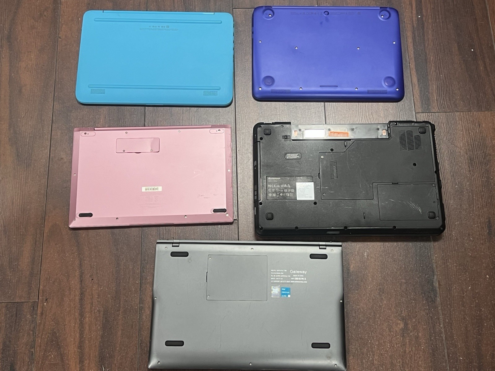 Lot of 5 Mixed Brand Laptops | HP, Lenovo, Gateway, Noswohll | Read Description