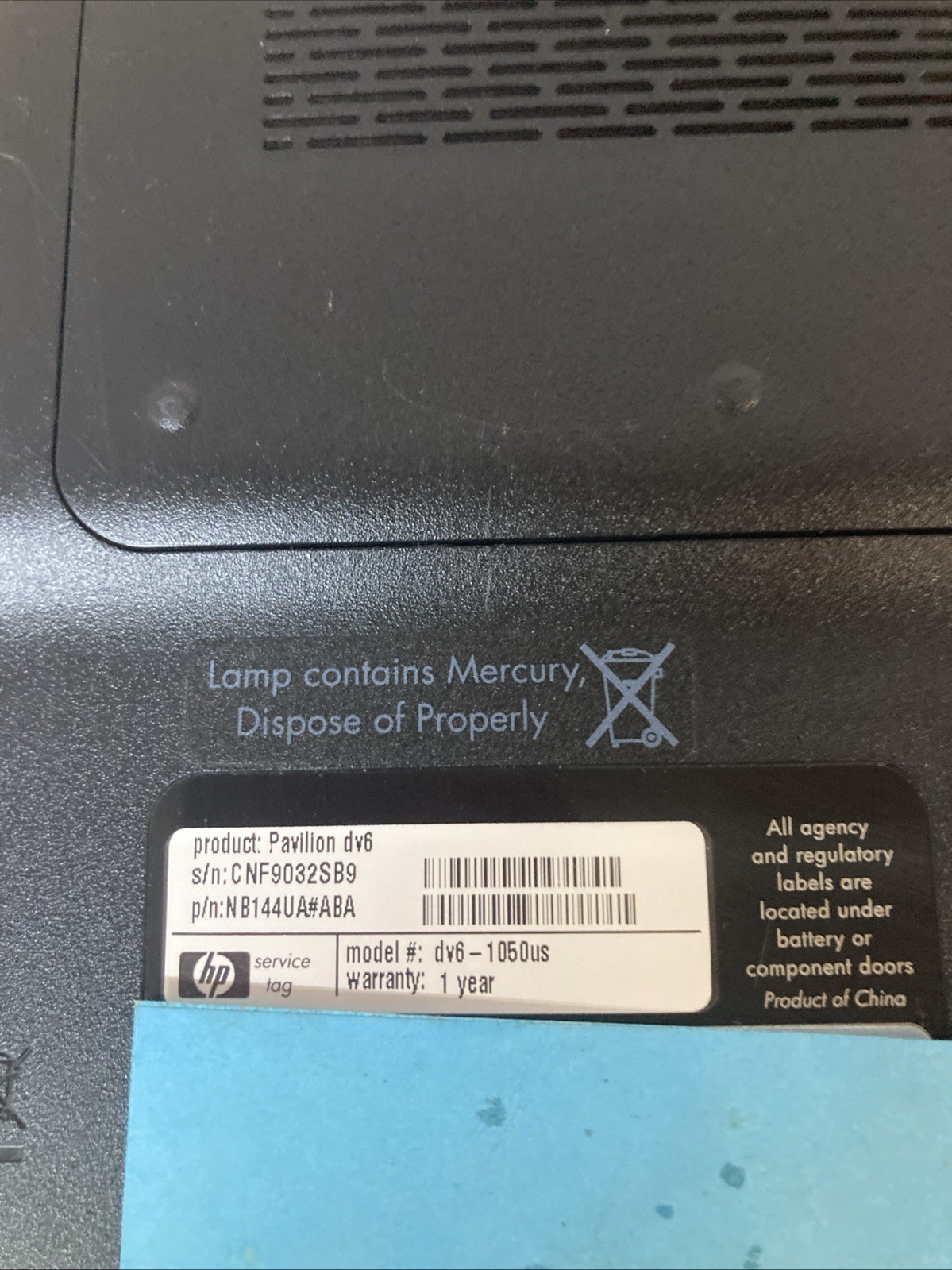 HP Pavilion DV6 Intel Core 2 Duo 2.13GHz 4 GB NO HDD Boot to Bios