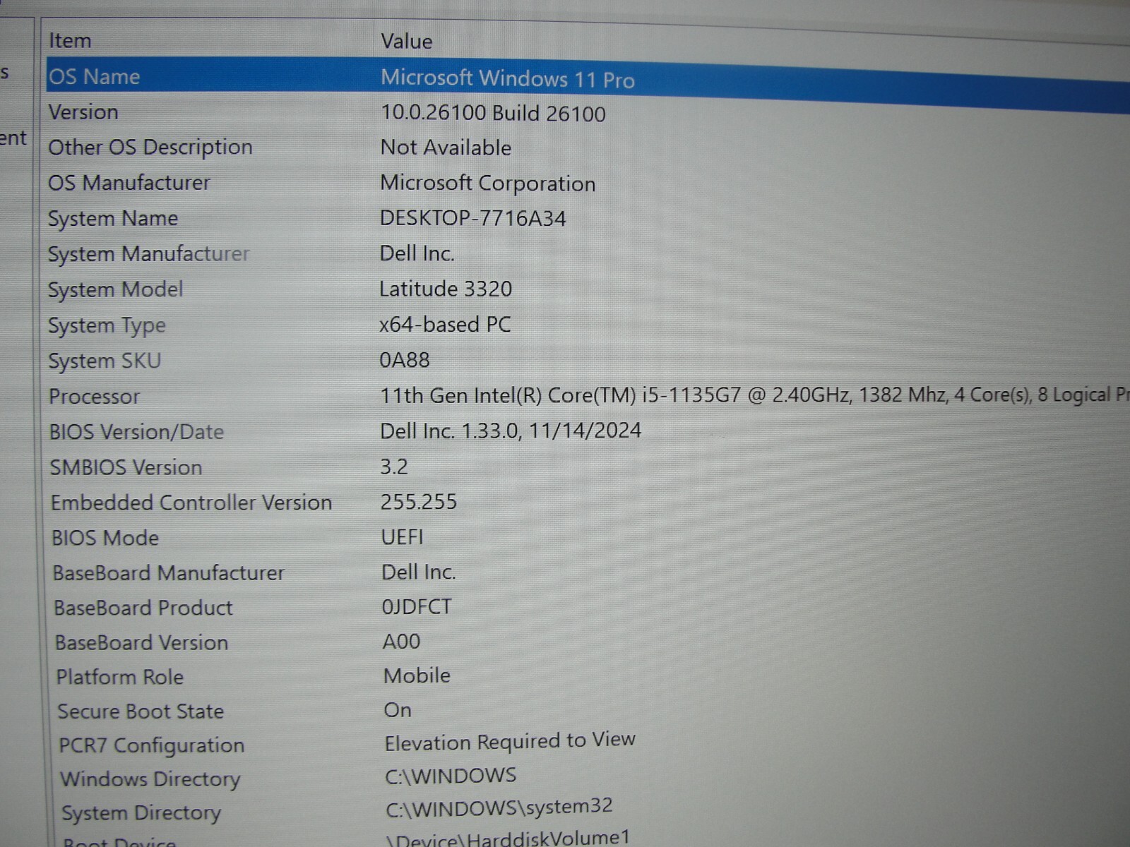 Dell Latitude 3320 13.3” FHD Intel Core i5-1135G7 2.4GHz 8GB 256GB SSD + Charger