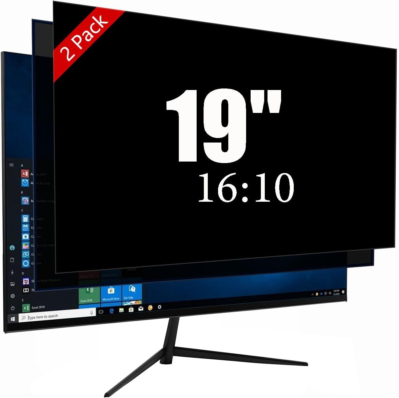 19 Inch Widescreen Monitor Privacy Screen Protector – 95% Blue Light Blocking, A