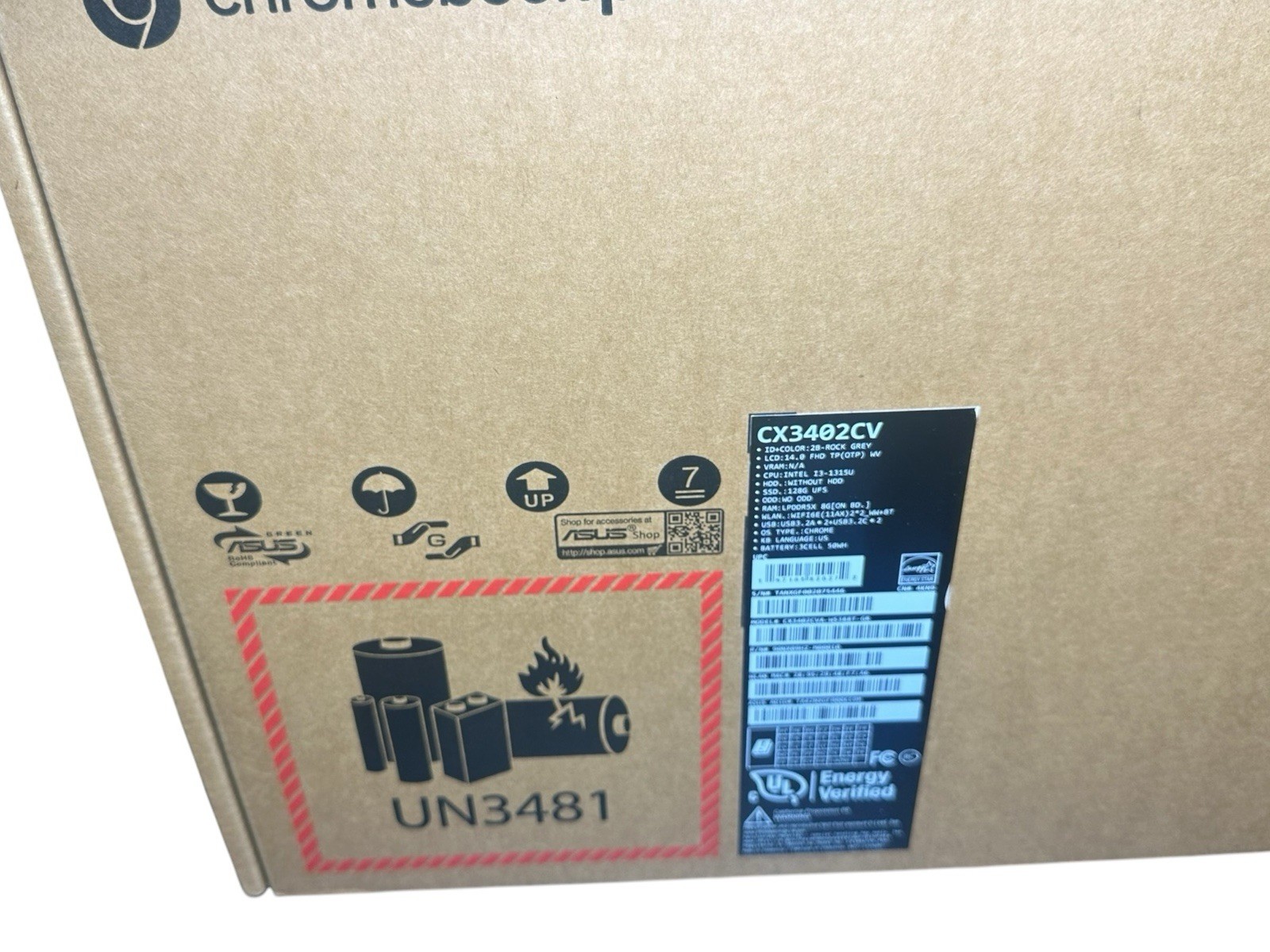ASUS Chromebook Plus CX34 14″ FHD Touch Intel Core i3-1315U 8GB 128G – Brand New