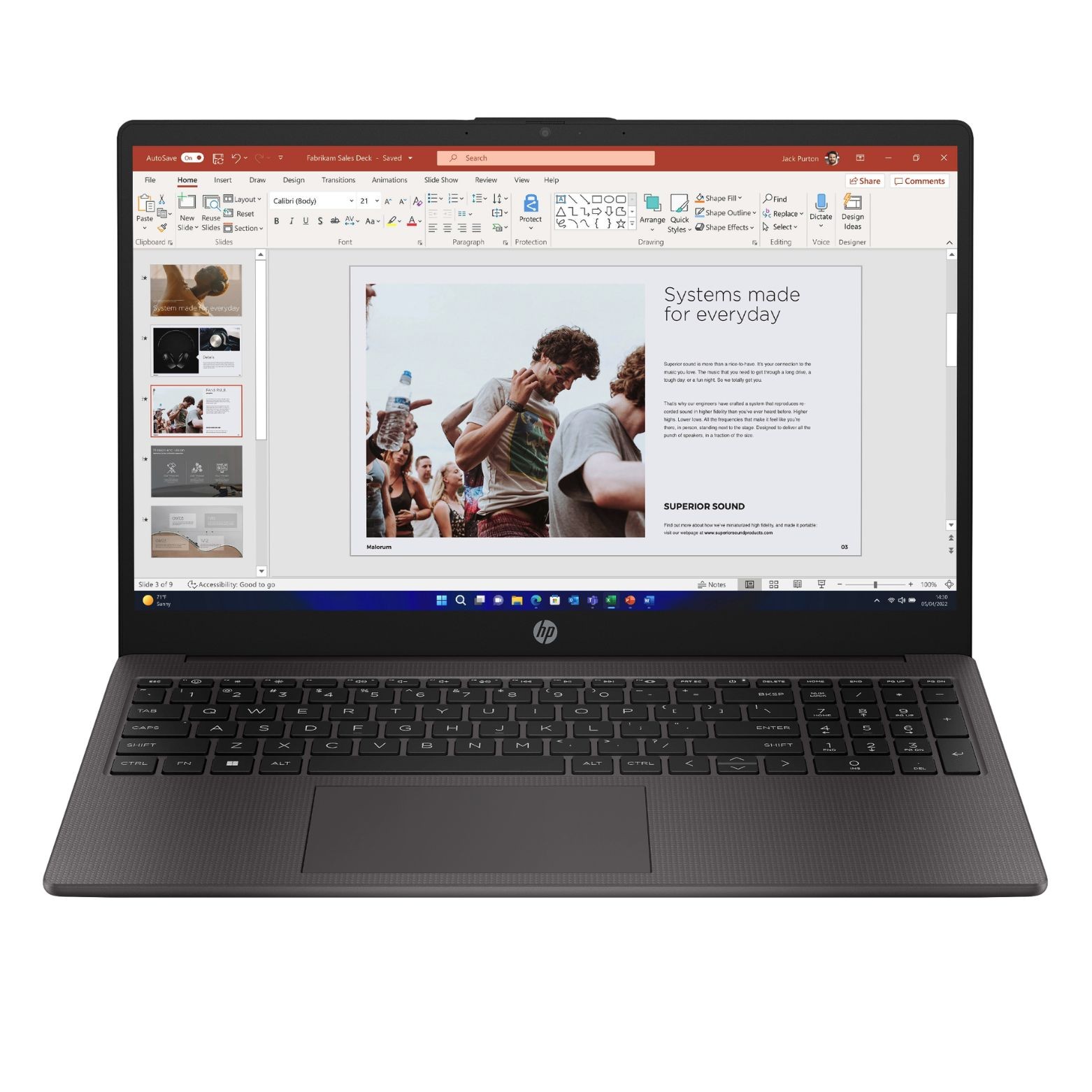 HP 255R 15.6″ FHD AMD Ryzen 7 7735U 2.7 GHz 16GB 512GB SSD FreeDos Laptop, Black