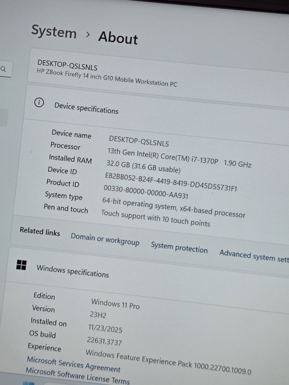 HP ZBook Firefly 14 G10 Touch Core i7-1370P 32GB RAM 512GB SSD Intel 5G Cellular
