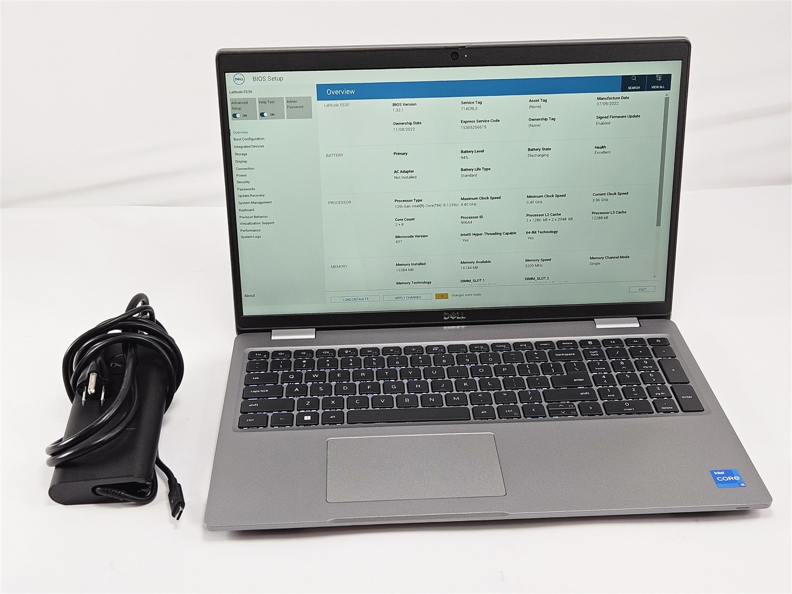 Dell Latitude 5530 15.6″ Core i5-1235U 16GB 256GB SSD Intel UHD business