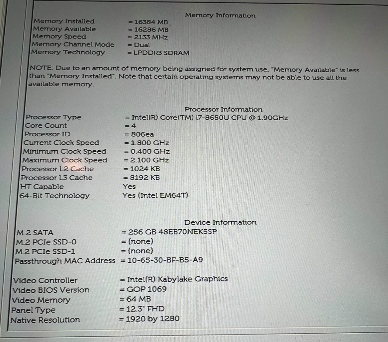 Dell Tablet 5290 2in1 12.3 i7-8650U Touch 250GB SSD 16GB Win10 Keyboard Case