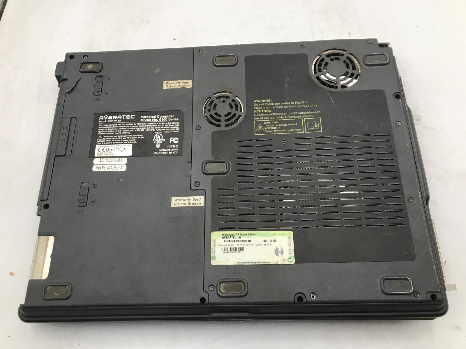 AVERATEC 6100 – FOR PARTS/REPAIR – INTEL PENTIUM 4 – NO RAM – READ DESC – BB