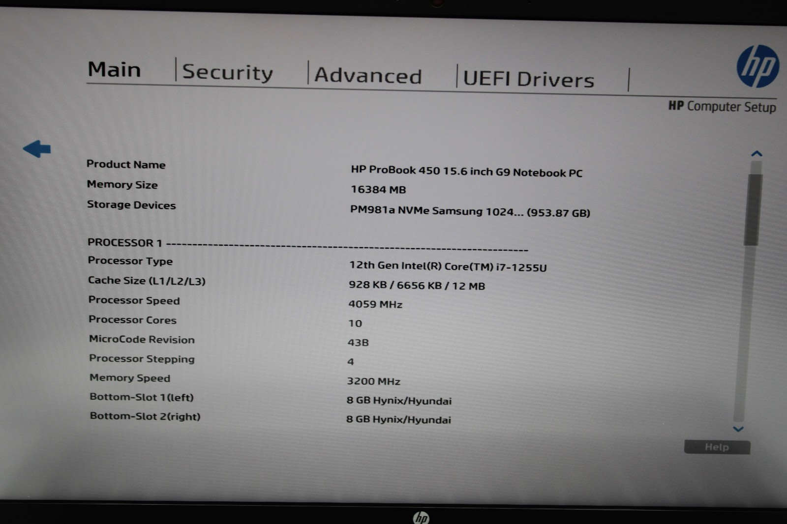 HP ProBook 450 G9 i7-1255U @ 1.7 GHz 16 GB RAM 1 TB SSD Win11Pro