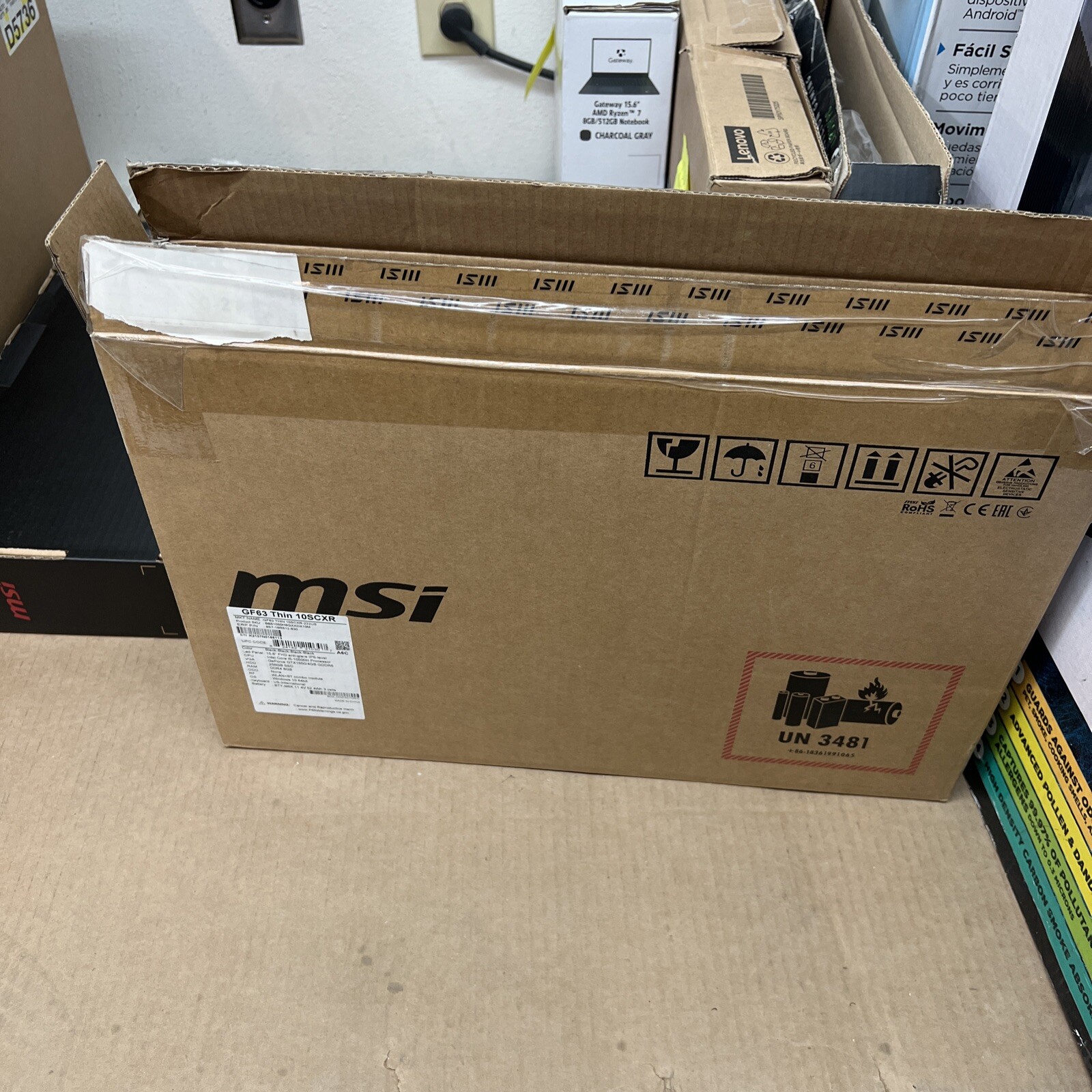 MSI GF63 Thin 10SCXR-222 15.6” (256GB SSD, Intel Core i5 10th Gen., 4.50GHz,…