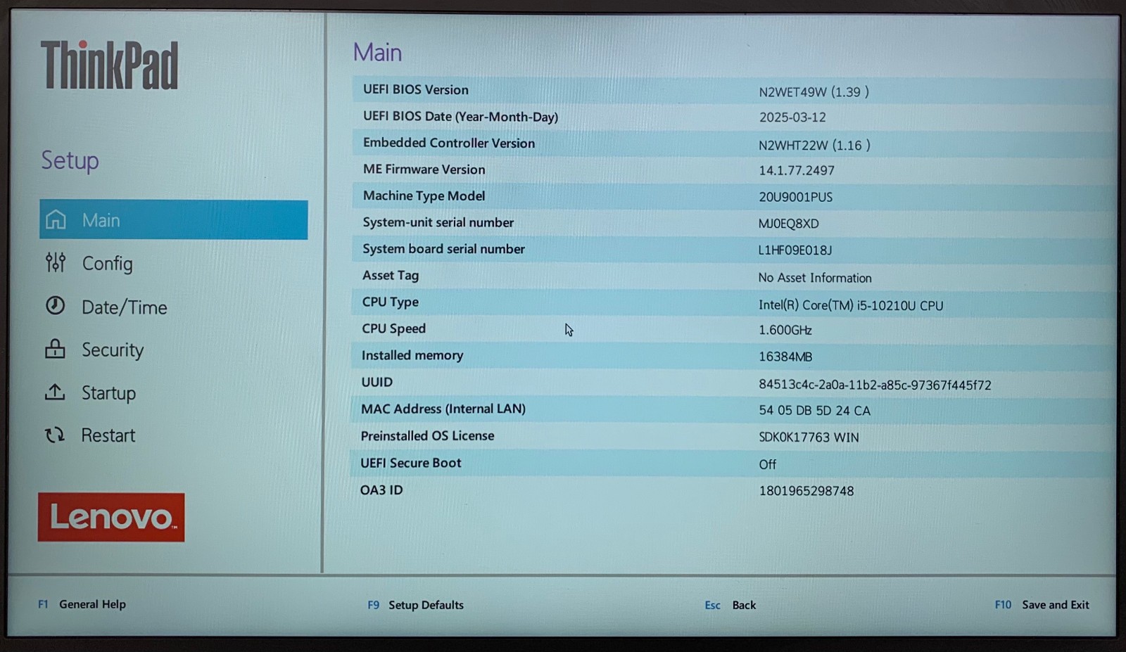 Lenovo ThinkPad X1 Carbon Gen 8 14″ i5-10210U 16GB RAM 512GB NVMe Remote Managed