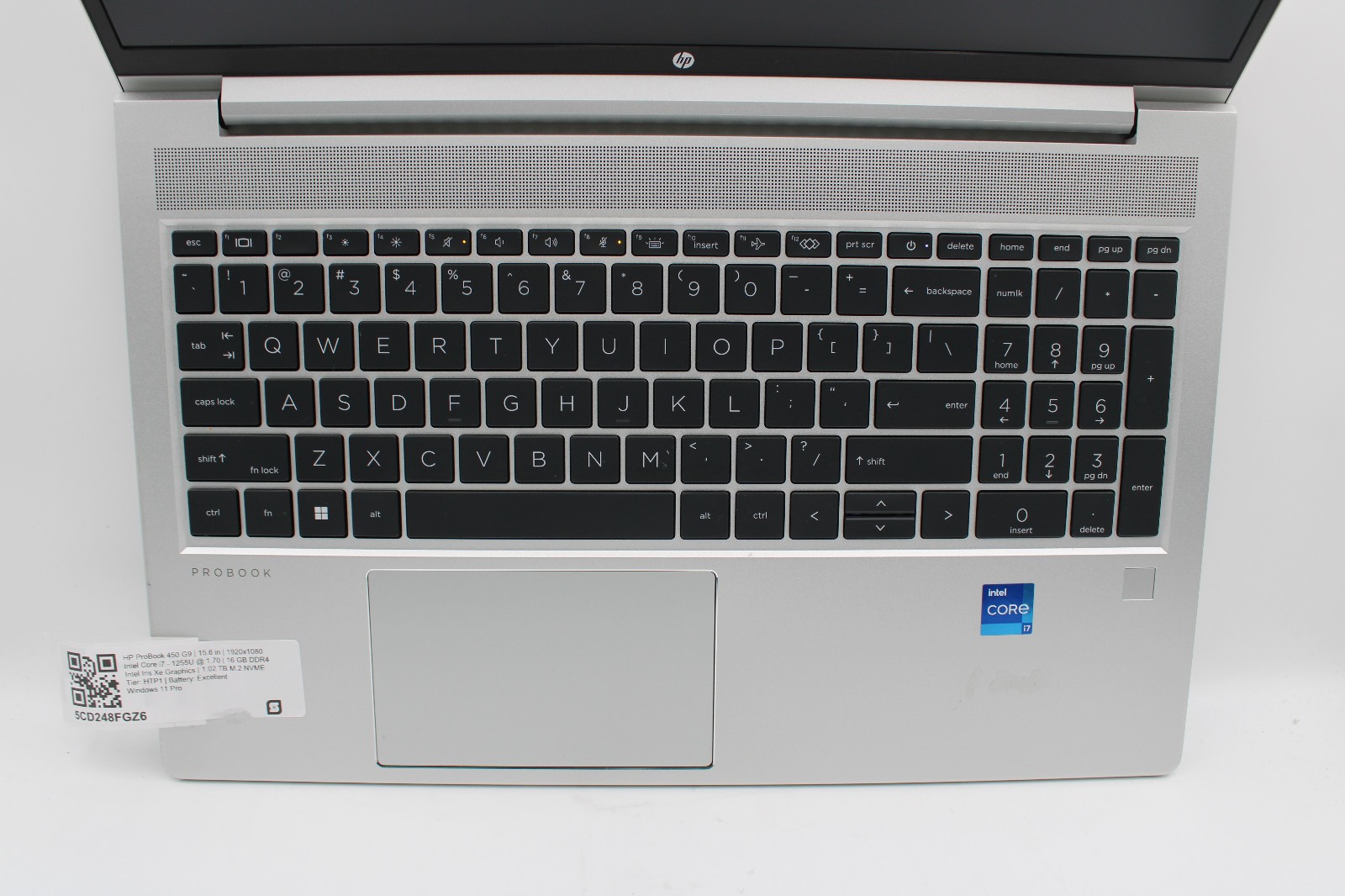 HP ProBook 450 G9 i7-1255U @ 1.7 GHz 16 GB RAM 1 TB SSD Win11Pro