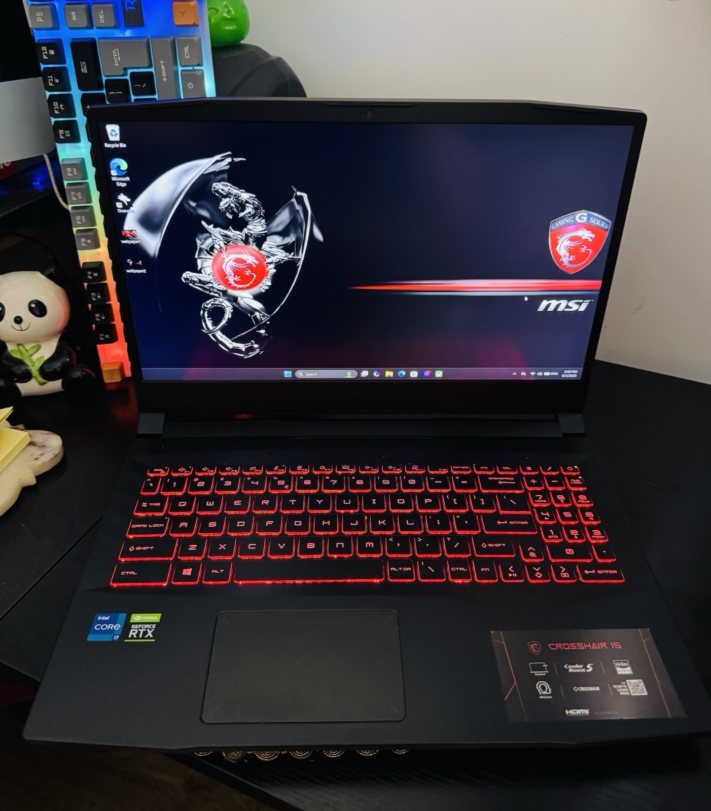 MSI CROSSHAIR 8-CORE RX3060 GAMING LAPTOP i7 11TH GEN.16GB RAM/1TB SSD.NICE👍