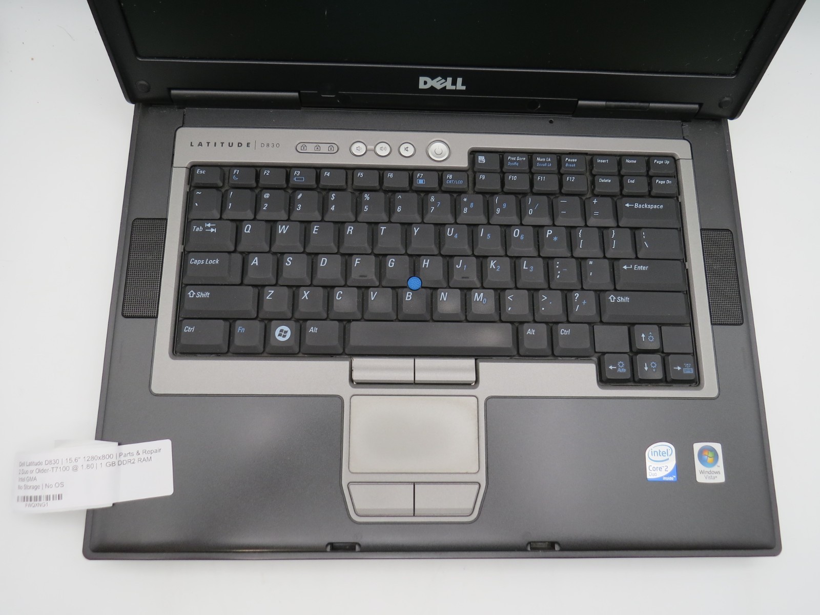 Dell Latitude D830 | Core 2 Duo T7100 | 1GB RAM | 15.6″ | No HD/OS/AC | Parts