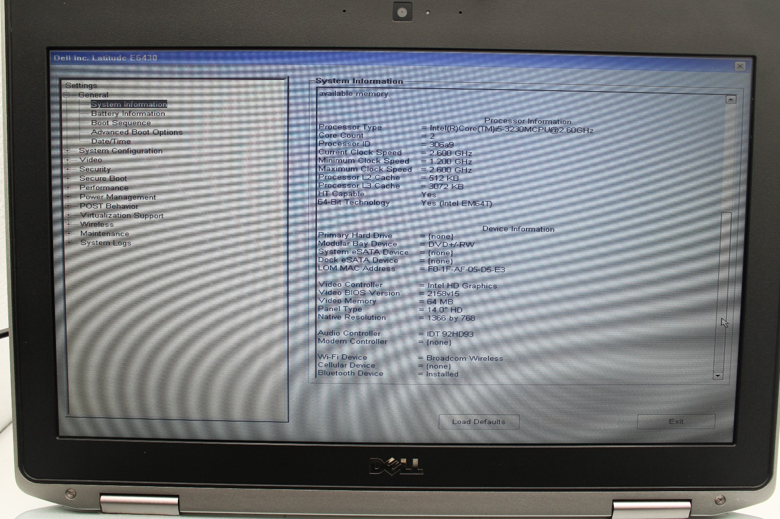 Dell Latitude E6430 _ i5-3230M @ 2.6 _ 8GB RAM _ No SSD / OS