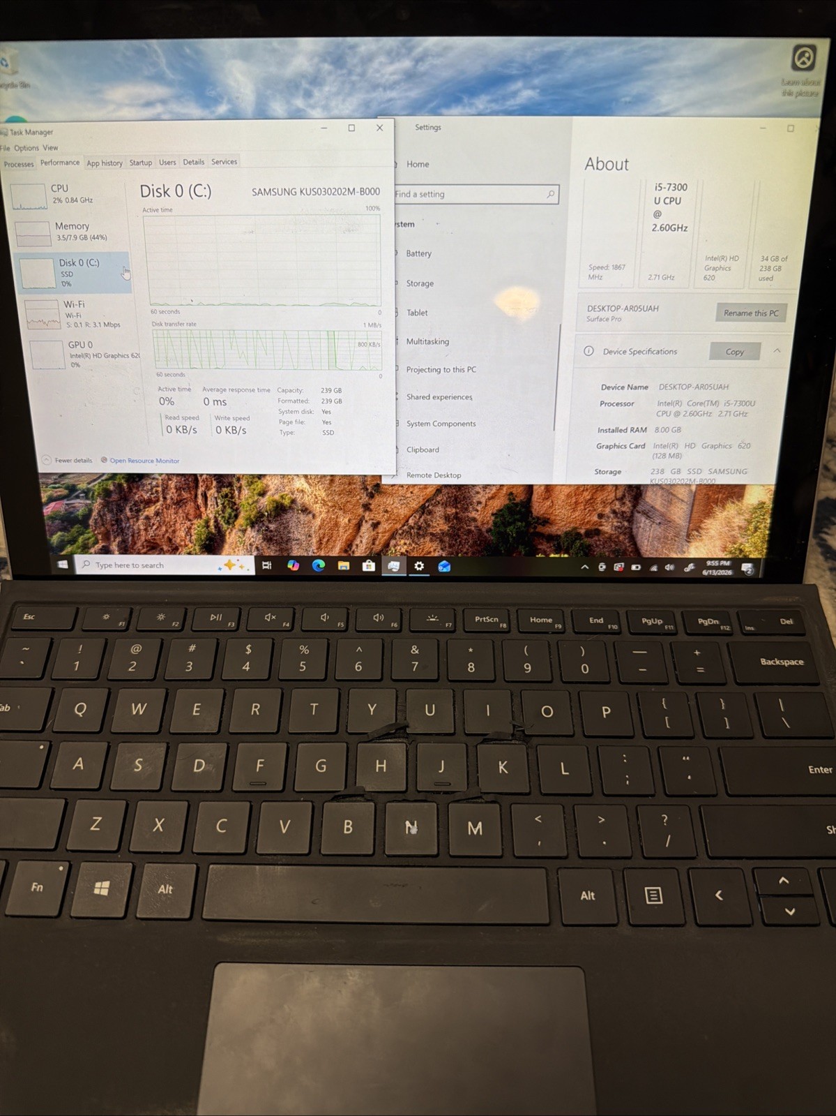 Microsoft Surface Pro 12.3 inch (256Gb, Intel Core i5 7th Gen., 2.60GHz, 8GB)…