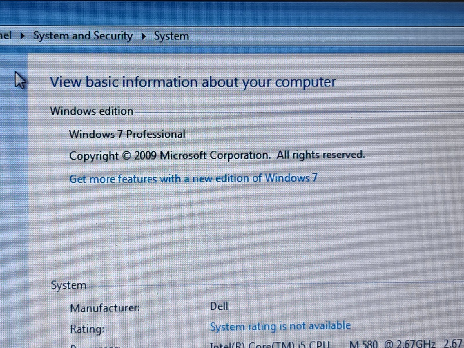 Clean Dell Latitude E5410/i5/M580@2.67Ghz/4GB/250GB/Wi-Fi/DVD/Win 7/Battery + AC