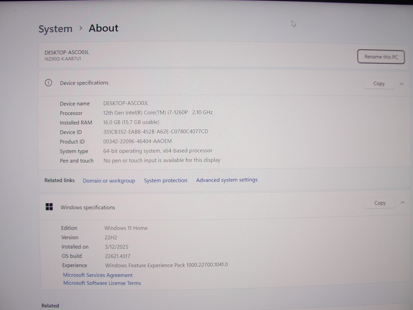 LG Gram 16Z90Q 16”WQXGA Intel Core i7-1260P 2.1GHz 16GB SSD Reset 256GB Charger
