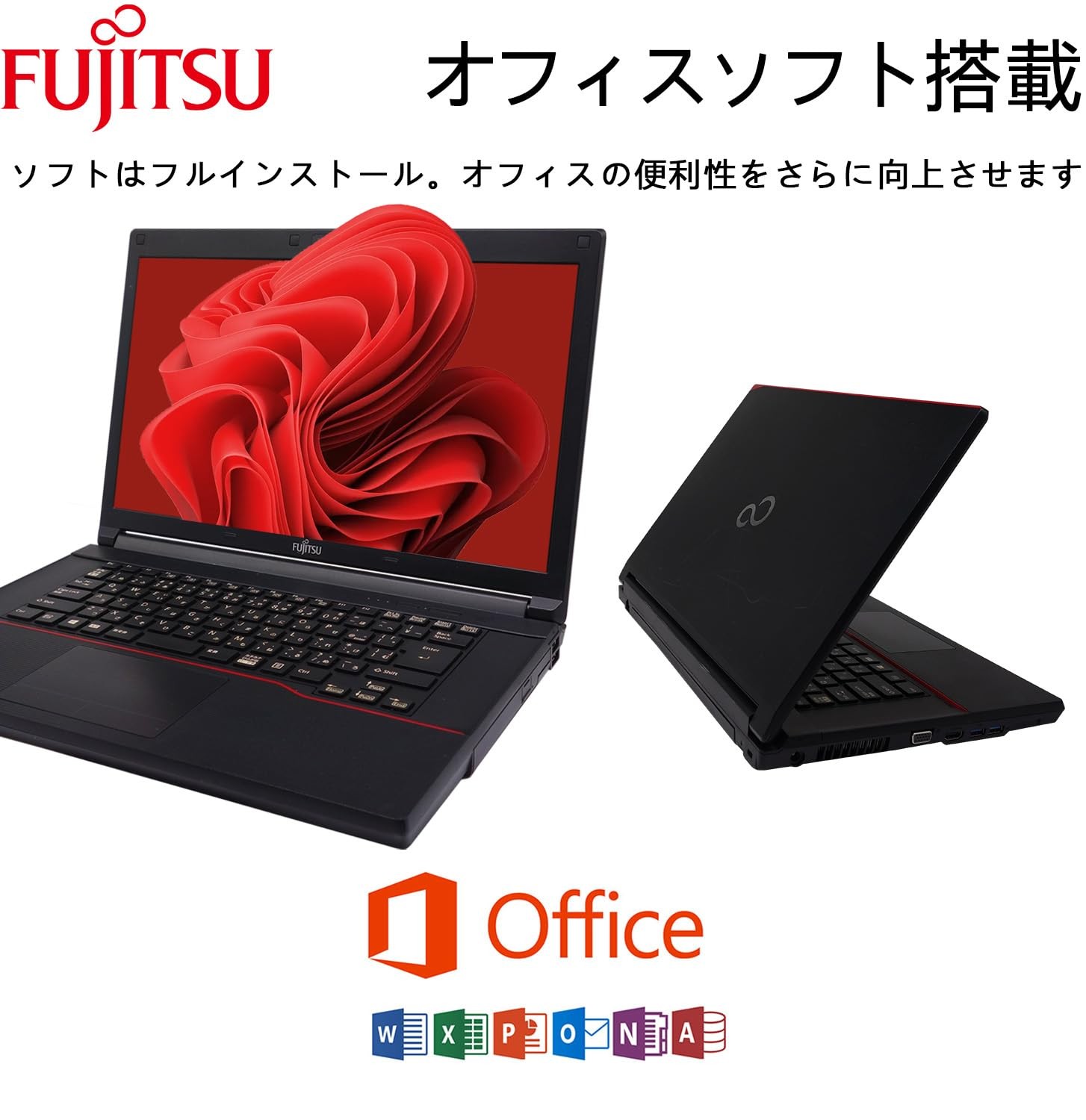Fujitsu A576 15.6″ Laptop Core i3-6100U 8GB 128GB SSD Win11 Pro Office2019 HDMI