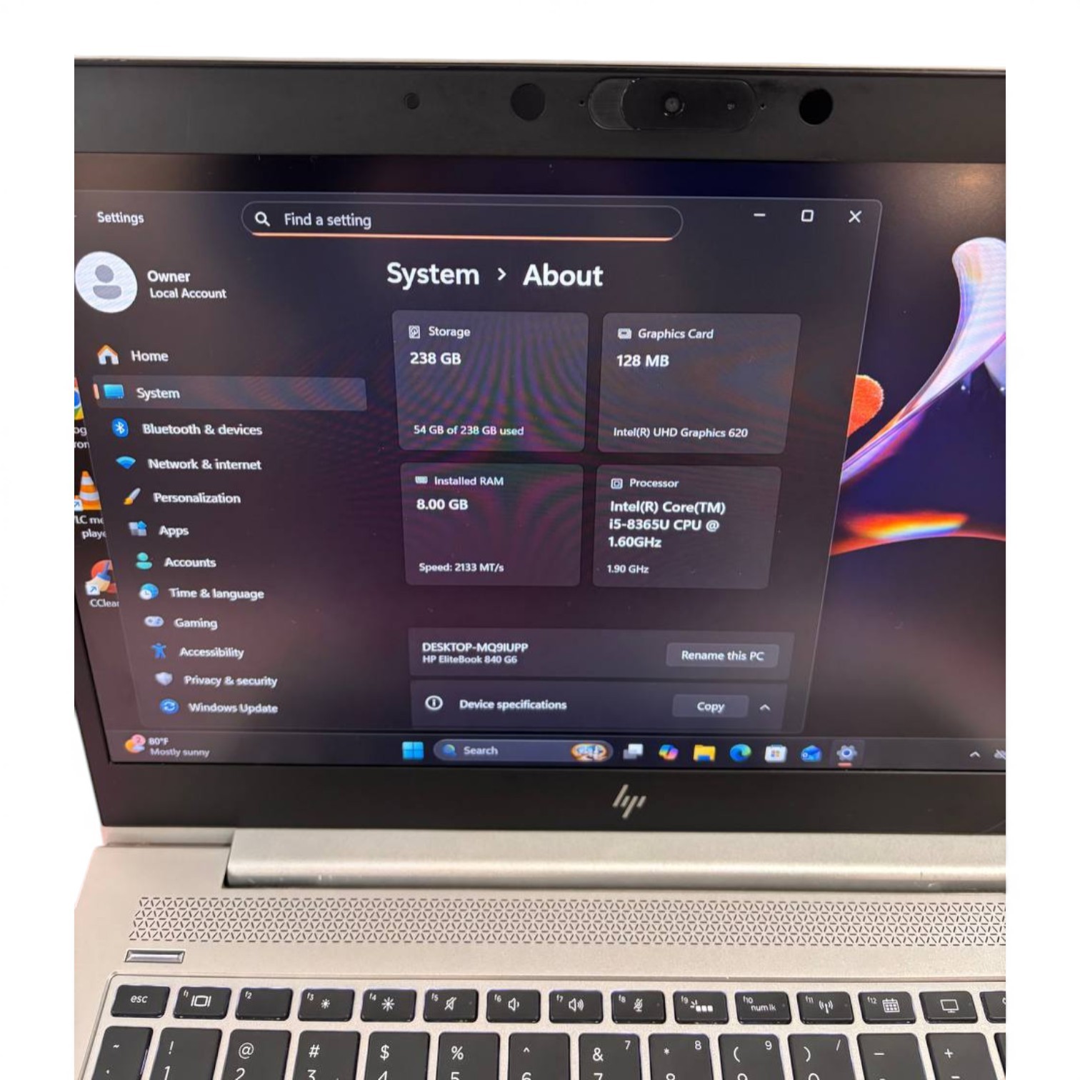 HP EliteBook 840 G6 – i5 8th Gen | 8GB RAM | 256GB SSD | BIOS Locked