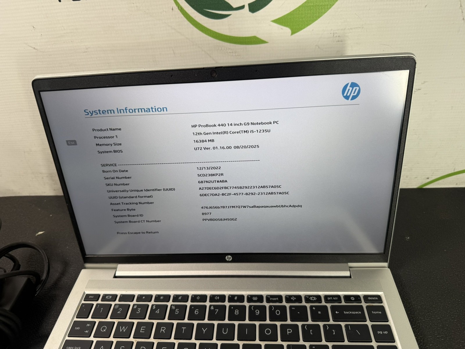 HP ProBook 440 14 G9 14″ i5-1235U 2.5GHz 16GB DDR4 256GB M.2 Laptop – READ