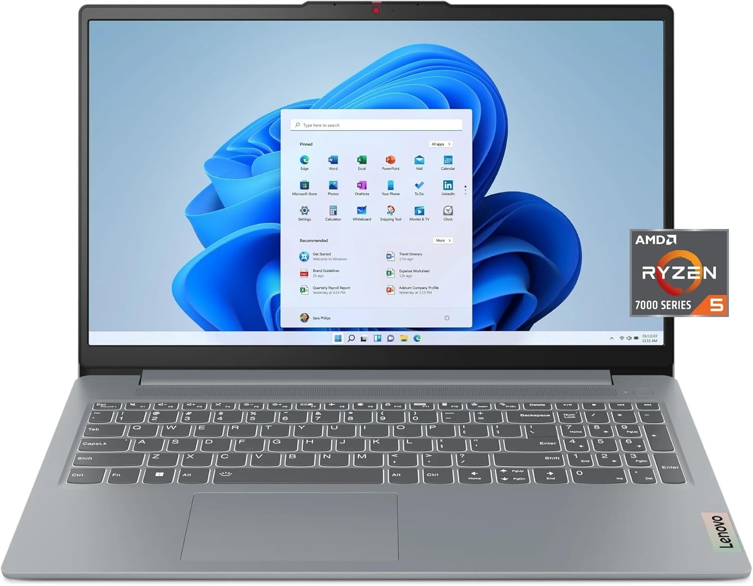 Lenovo IdeaPad Slim 3 15.6″ FHD Touch Laptop AMD Ryzen 5 7520U 8GB RAM 512 SSD
