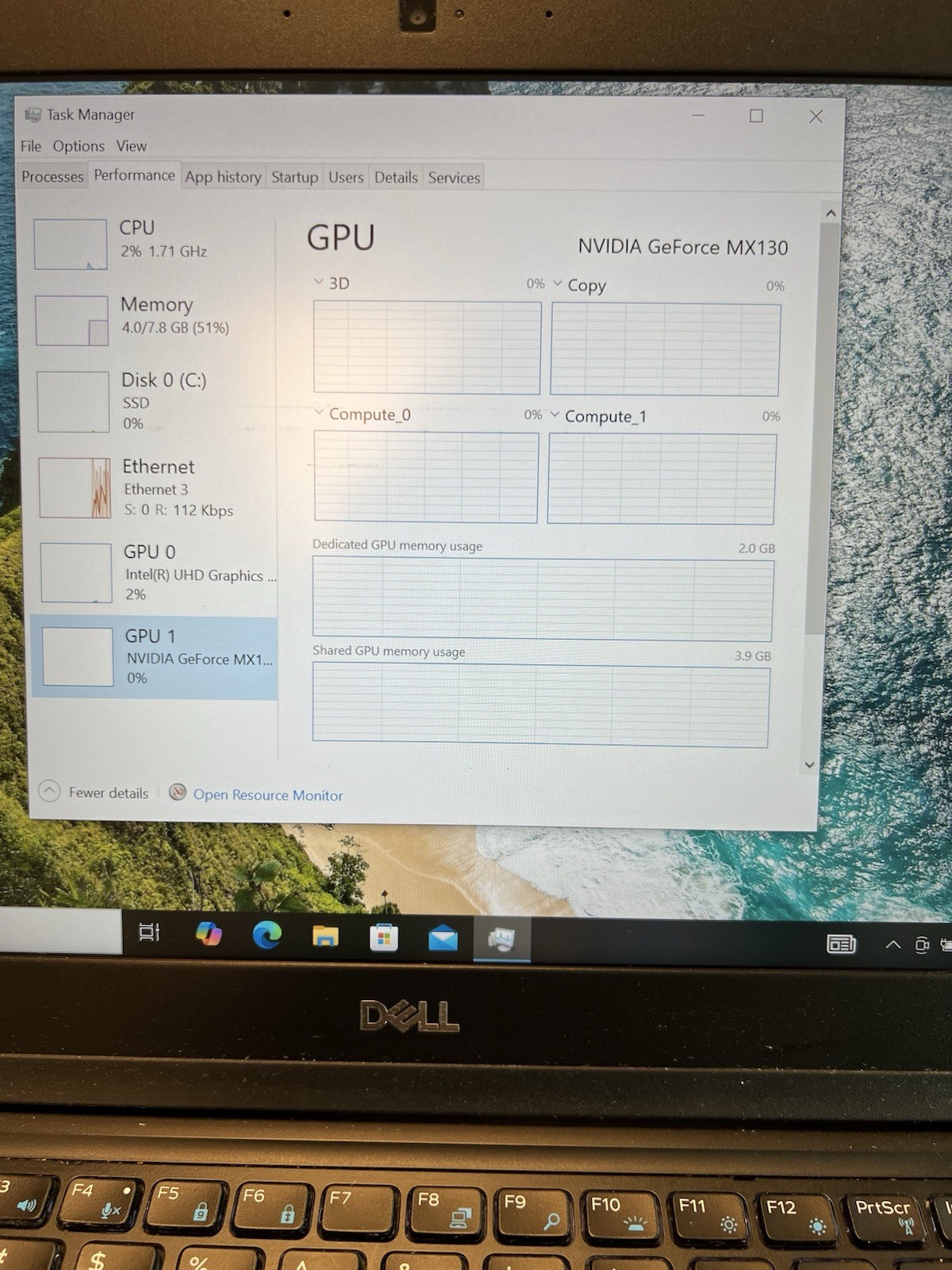 DELL LATITUDE 5491 Intel i7-8850H 8GB RAM 500GB SSD – Nvidia MX130 – Win 10 Pro