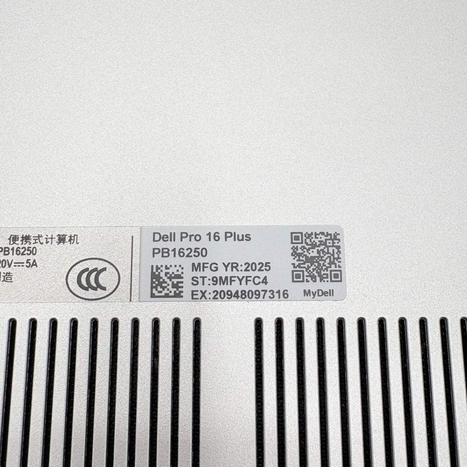 Dell Pro 16 Plus PB16250 16″ Core Ultra 5 238V 2.1GHz 32GB RAM 256GB SSD