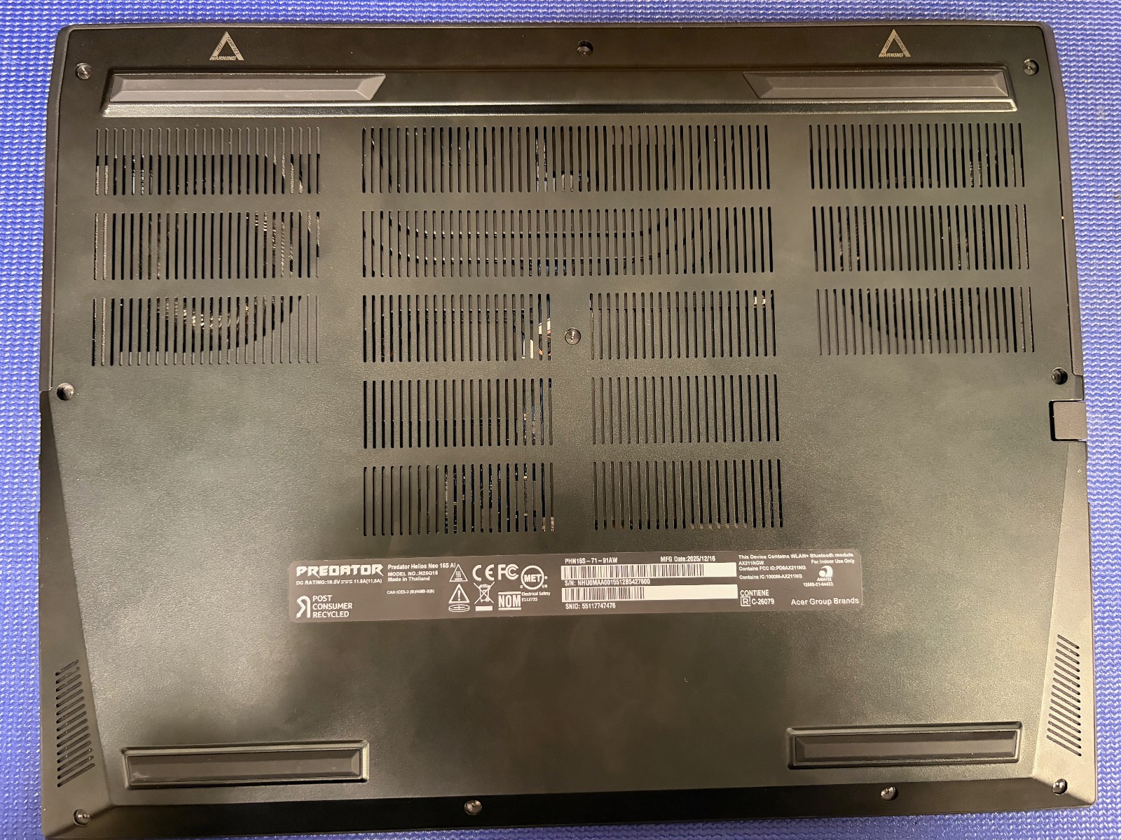 Acer Predator Helios Neo 16S 16″ Ultra 9 275HX 16GB 1TB RTX 5060 Win11 AI PC Ref