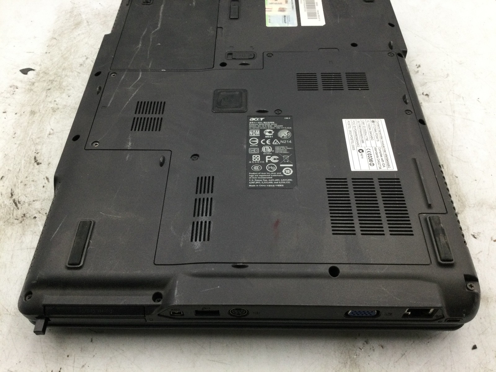 ACER EXTENSA 5620 – FOR PARTS – INTEL PENTIUM DUAL CORE – NO RAM – READ DESC -BB
