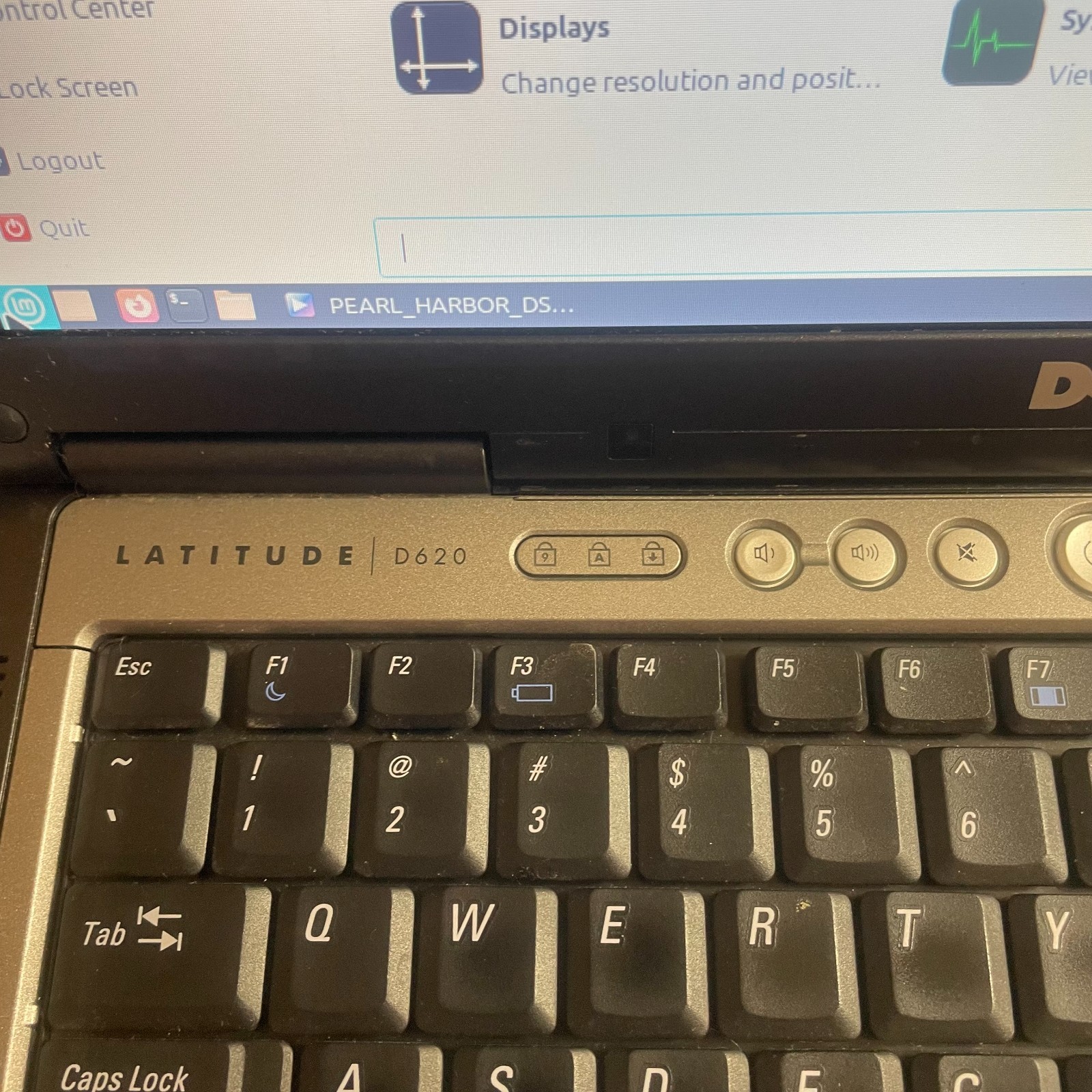 Dell Latitude D620 1.8GHz 1.5GB 128GB SSD WiFi DVDRW RS232 BAD BATTERY.