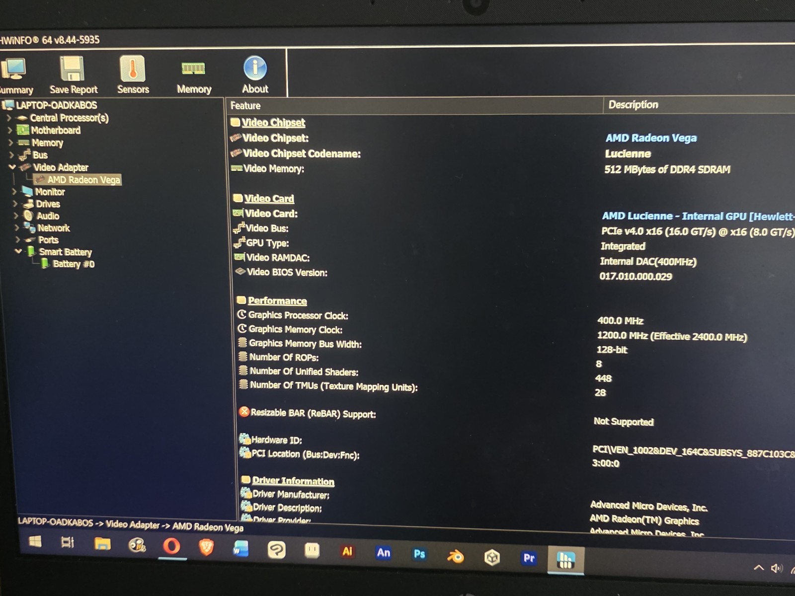 HP 14″ Ryzen 5 5500U, 16GB RAM 240GB SSD, 1920×1080, Windows 10 Silver Laptop