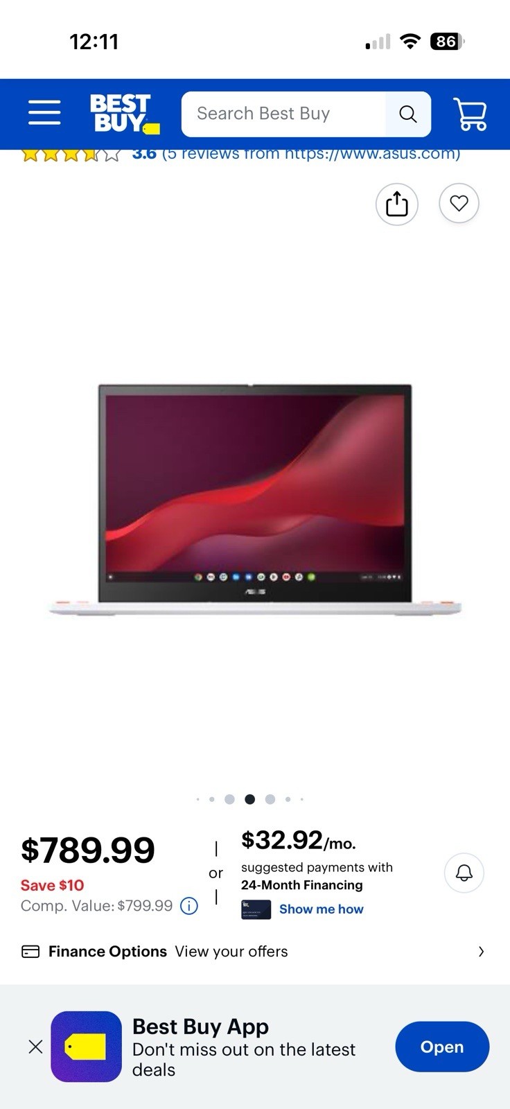 ASUS Chromebook Vibe CX34 Flip 14″ Touch 8gb/256gb, CX3401FBA-DH586T-S