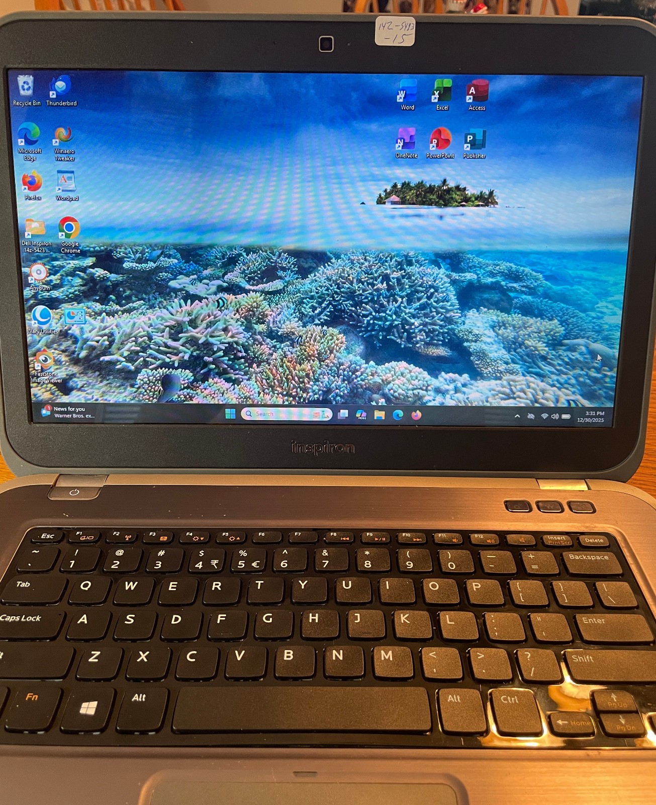 DELL INSPIRON 14Z-5423 Laptop 14z-5423 14″ i5 Win11 Pro25H2/Office 2021/extra-15