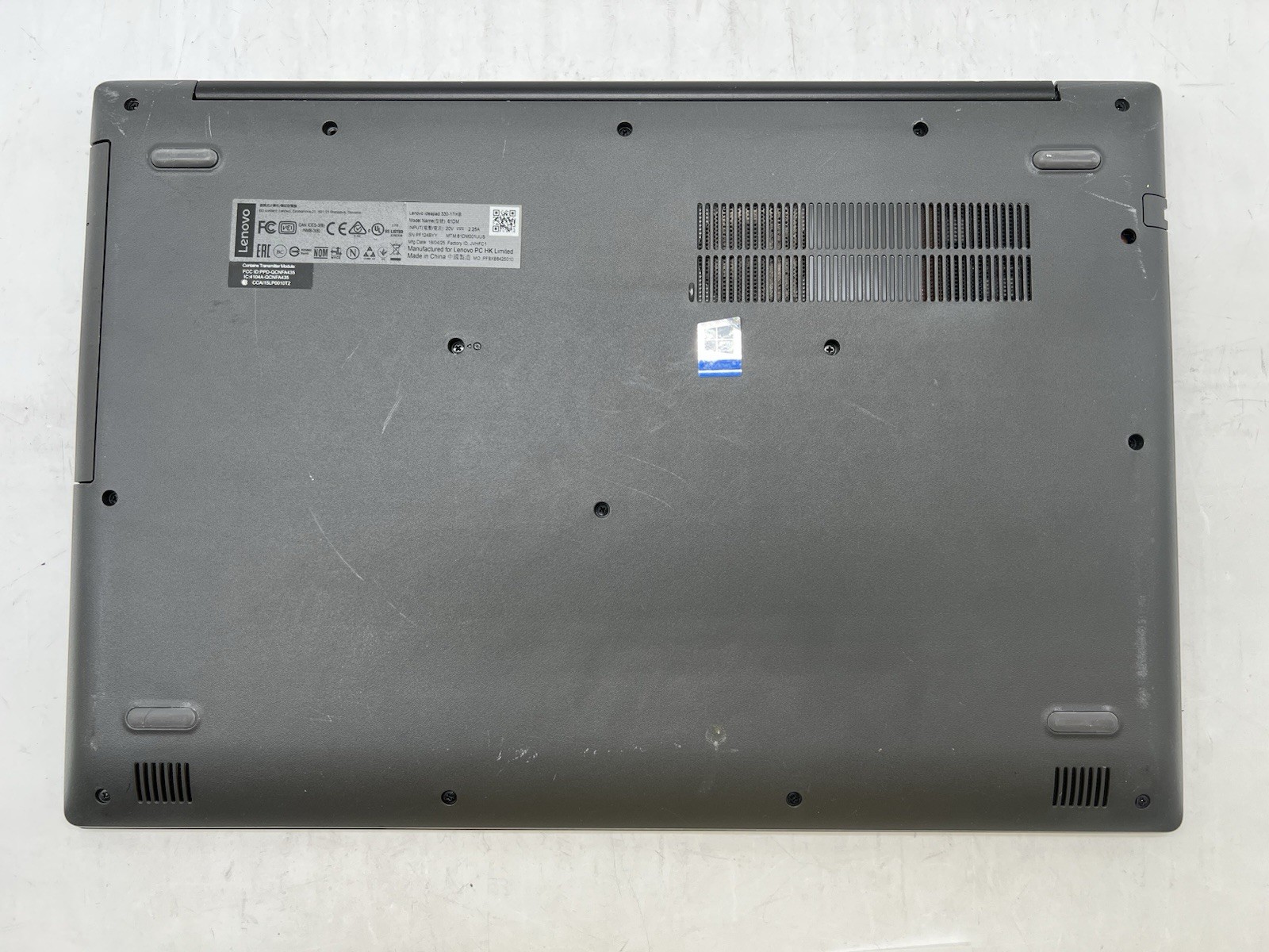 Lenovo IDEAPAD 330-17KB, Core 5 8th, No RAM/HDD/Charger-AS IS