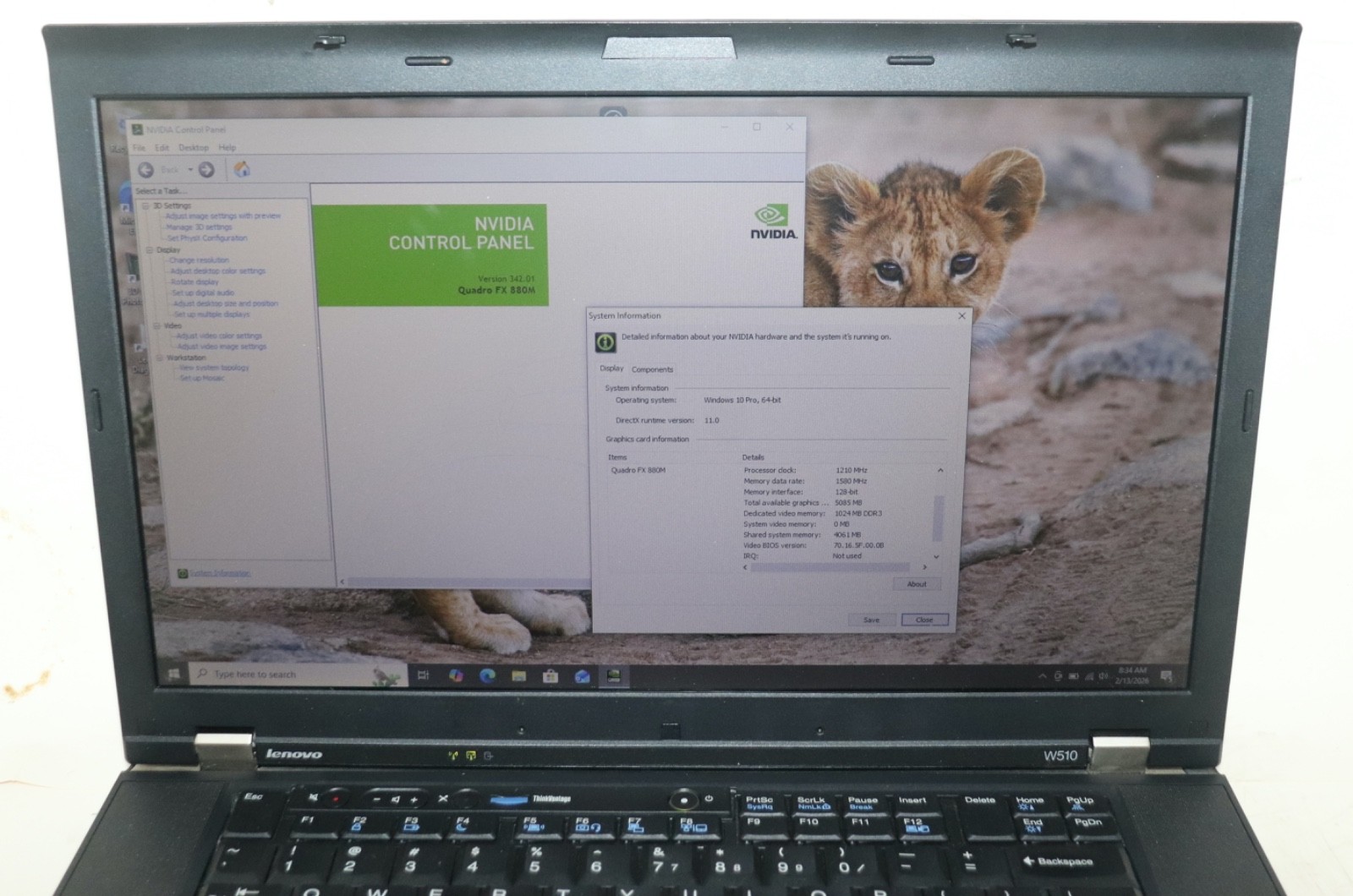 Lenovo ThinkPad W510|Core i7@1.60 GHz|8GB RAM 1TBHDD|WIN 10.PROF|NVIDI|WiFi