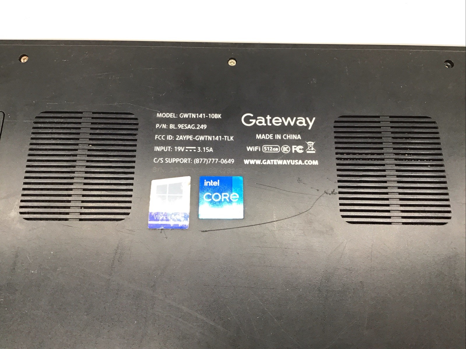 Gateway GWTN141-10BK 14.1″ Laptop i5-1135G7 NO RAM/SSD/OS BAD SCRN Parts/Repair